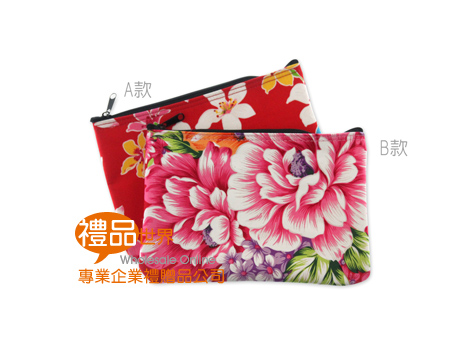  袋類產品 棉製品 牡丹花化妝包 手拿包 收納包 手機包 生日禮物 台灣禮品