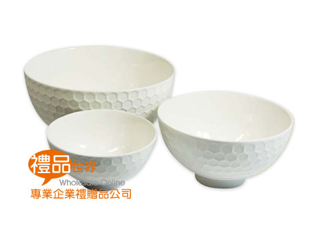 陶瓷 蜂巢淨瓷3件碗組 碗 餐具組