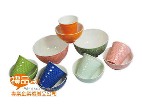  陶瓷 蜂巢淨瓷12件式杯碗組 杯子 碗 餐具組