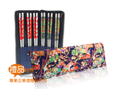  餐具 環保筷 日式金鑲六筷餐具組 家庭