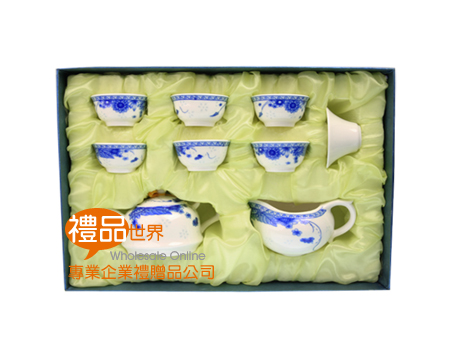 茶具組 西華 青花瓷 9件 禮贈品