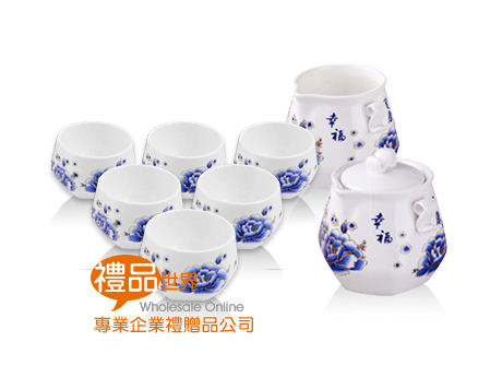    瓷器 幸福天燈茶具組 陶瓷 碗