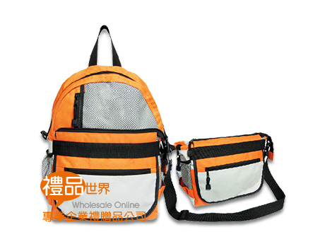 彩橘易收兩用背包、背包、收納背包、兩用包、側背包