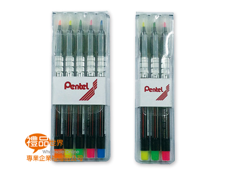  Pentel三色螢光筆組、螢光筆、色筆、文具