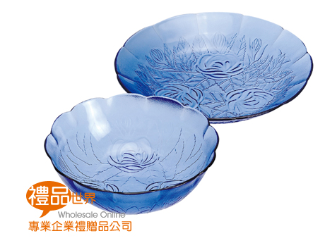 禮品 贈品 此商品為 藍玻璃碗盤組二入 瓷器禮盒= 餐盤組
