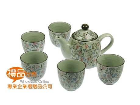 禮品  贈品  古窯梅一壺五杯組 (家用)  瓷器禮盒=茶杯組=泡茶=茶具