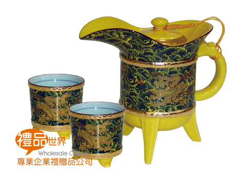 禮品 贈品 此商品為 黃金龍金樽杯壺組 瓷器禮盒= 餐盤組 泡茶=茶具