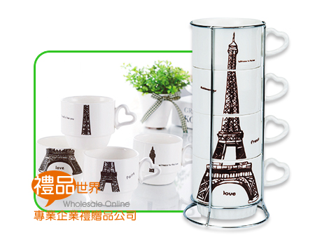   鐵塔風情疊疊杯組、造型杯、咖啡杯、下午茶組