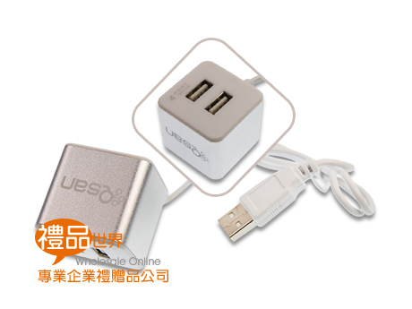 銀彩方塊USB分享器、USB、電子產品、電子週邊小物