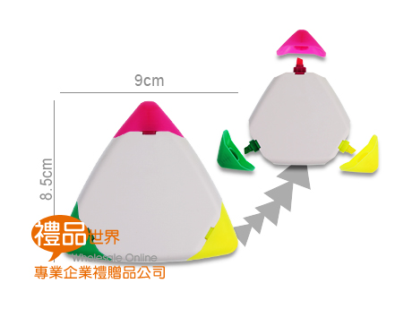 螢光筆 三角 造型 LOGO印刷 廣告宣傳 禮品 贈品