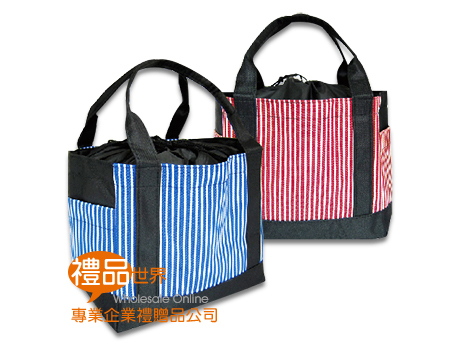  日式條紋午餐袋、便當袋、小提袋、收納袋、條紋
