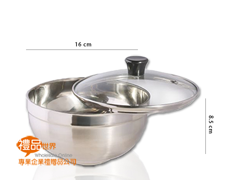 透蓋雙層不鏽鋼湯碗、不鏽鋼碗、泡麵碗、碗蓋組