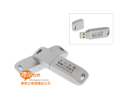  白銀簡約隨身碟 隨身碟 USB 塑膠