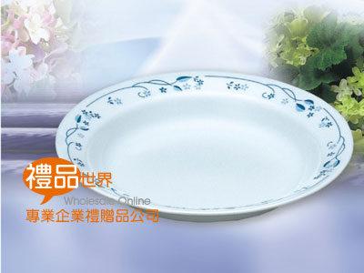  禮品 贈品 禮贈品 此商品為康寧古典藍8吋深盤 餐盤 盤子 餐具