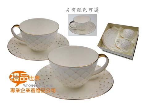 禮品 贈品 禮贈品 此商品為優雅咖啡杯盤組(2入) 瓷器 泡茶