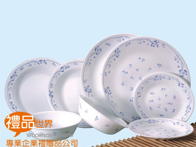  禮品 贈品 禮贈品 此商品為康寧古典藍碗盤8件組 餐盤 盤子 餐具